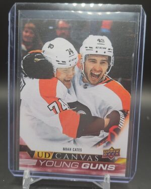 Noah Cates 2022-23 Upper Deck Series 1 Young Guns Canvas Rookie C95 Flyers