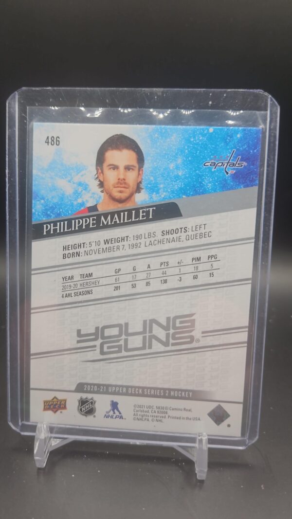 2020-21 Upper Deck Young Guns Philippe Maillet #486 Rookie RC - Image 2
