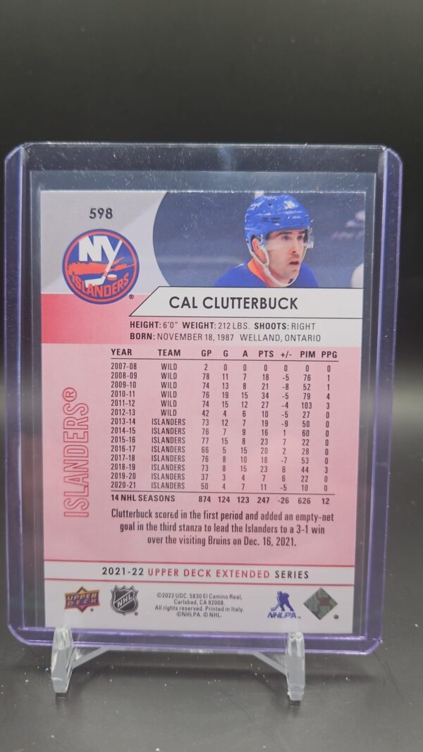 21-22 Extended Series Base Exclusives #598 Cal Clutterbuck /100 - Image 2