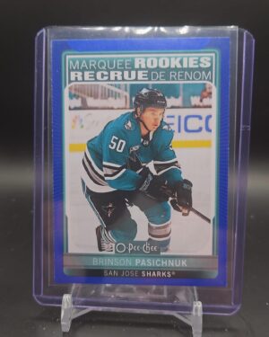 21-22 UD OPC O-Pee-Chee Marquee Rookies Blue Border Brinson Pasichnuk #649