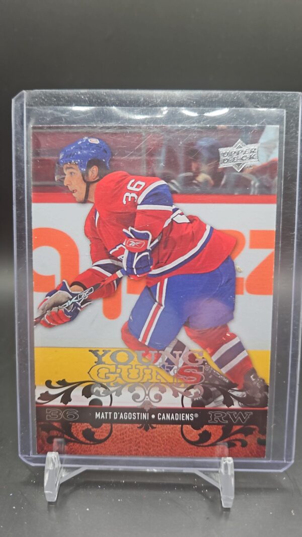 2008/09 UD SERIES 1 MATT D'AGOSTINI YOUNG GUNS ROOKIE #225