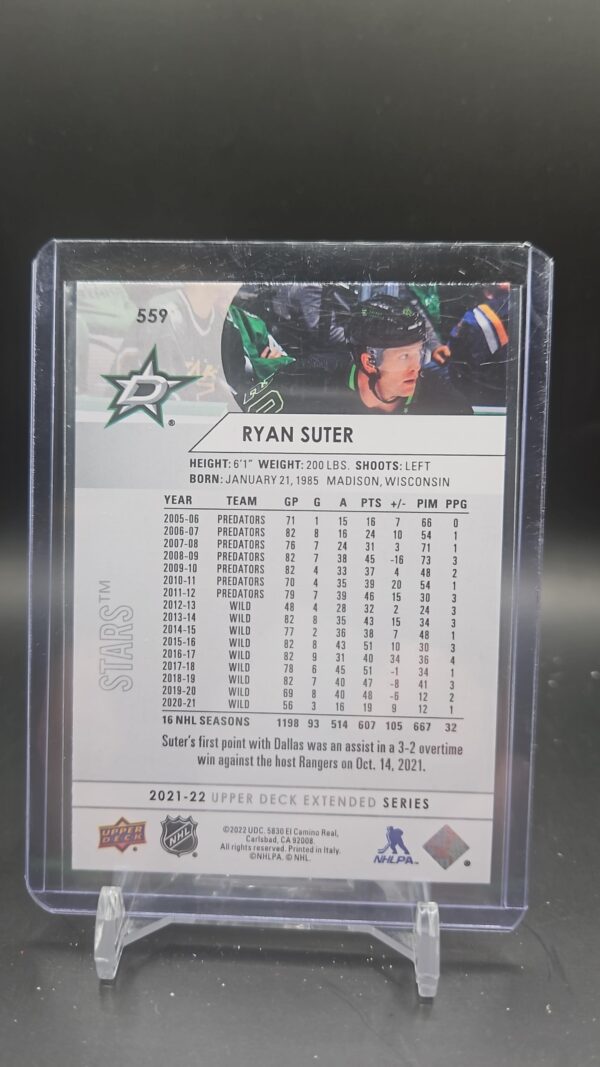 2021-22 Upper Deck Extended Series Ryan Suter Photo Variations #559 Dallas Stars - Image 2