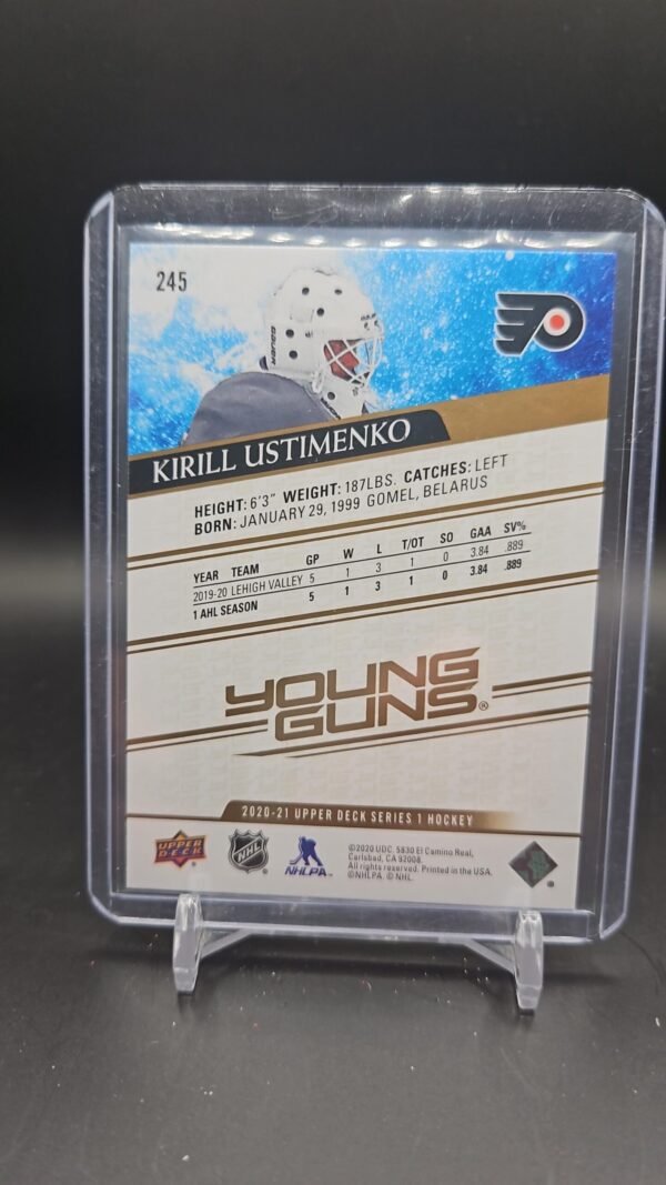 Kirill Ustimenko 2020-21 Upper Deck Young Guns Speckled foil #245 Philadelphia Flyers - Image 2