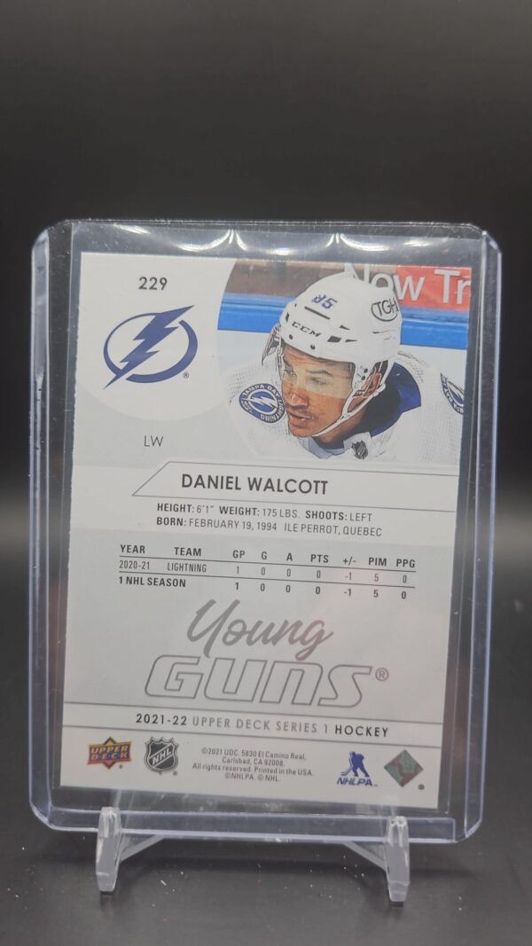 2021-22 Upper Deck Series 1 #229 Daniel Walcott Young Guns Rookie Card - Image 2