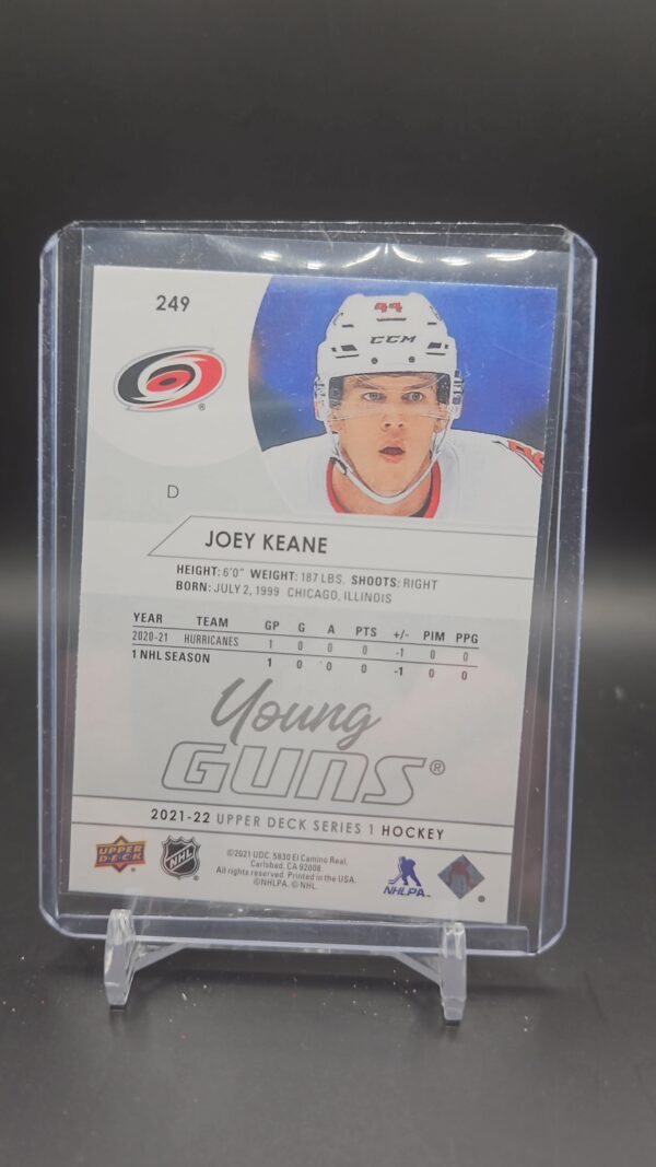 2021-22 Series 1 Joey Keane Hurricanes Young Guns #249 - Image 2