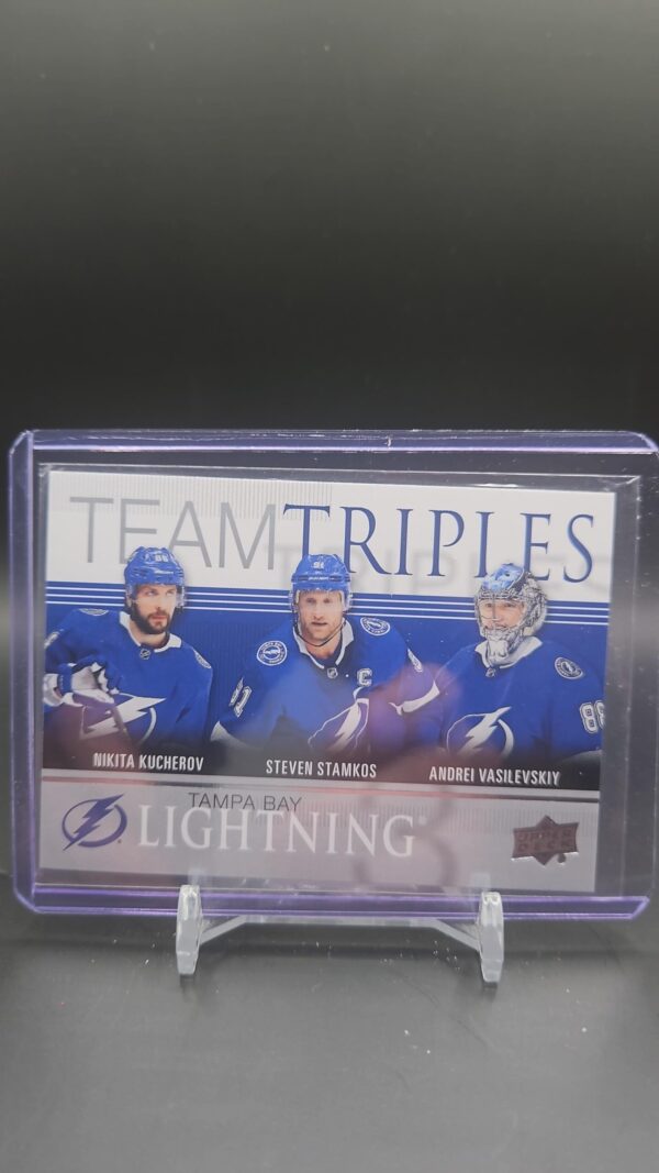 2019-20 Tampa Bay Lightning #TT-4 Upper Deck Hockey Series 1 Team Triples