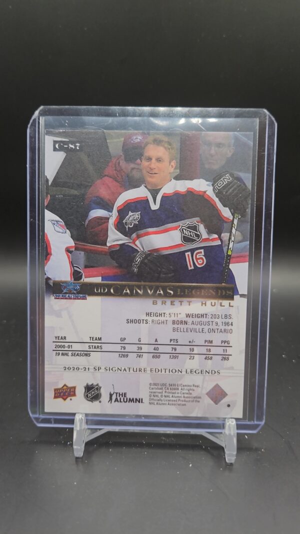 Brett Hull 2020-21 SP Signature Edition Legends UD Canvas #C-87 All Star - Image 2