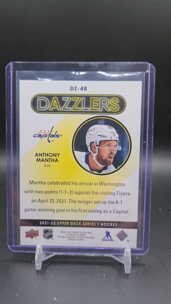 Anthony Mantha 2021-22 Upper Deck Series 1 Dazzlers Blue #DZ-48 - Image 2