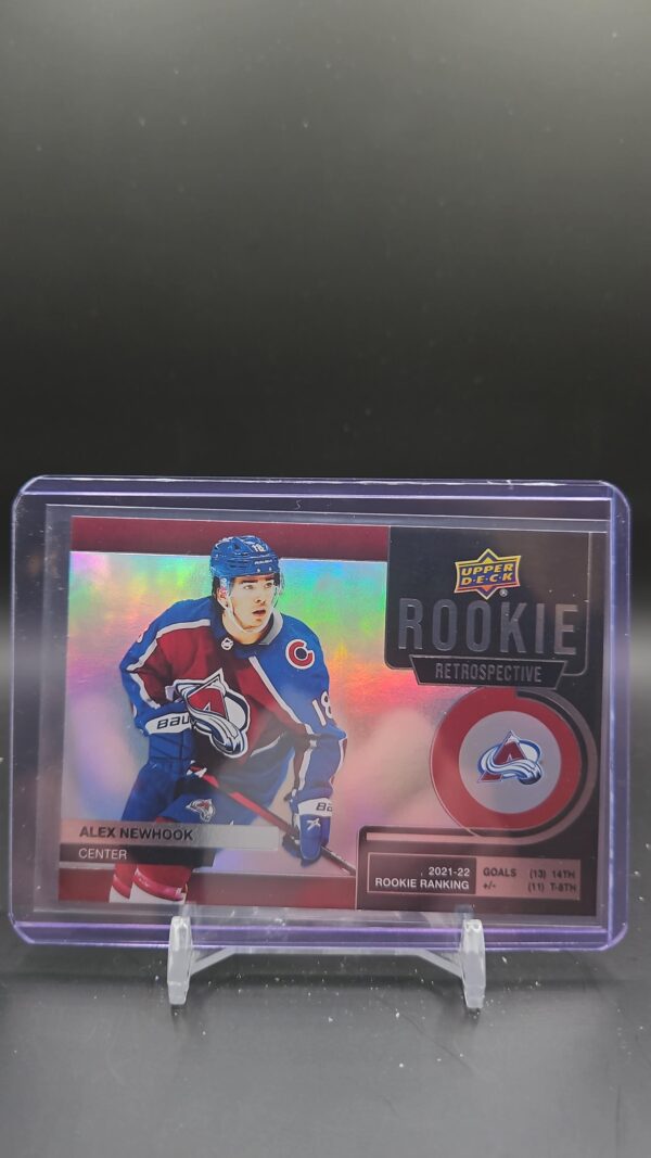 2022-23 Upper Deck Series 1 Alex Newhook Rookie Retrospective #RR-16 Avalanche
