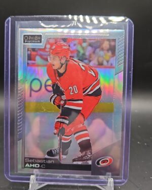 2020-21 OPC Platinum Sebastian Aho Rainbow #105 Hurricanes