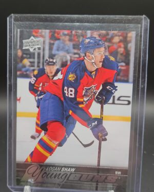 2015-16 Upper Deck Series 2 Young Guns Logan Shaw #454 Rookie