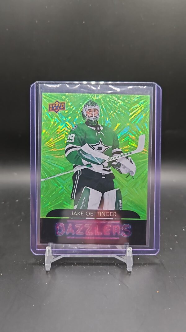 2020-21 Upper Deck Series 2 Dazzlers Green #DZ-65 Jake Oettinger
