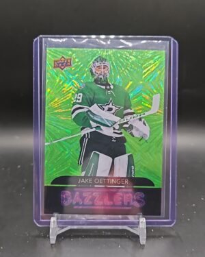 2020-21 Upper Deck Series 2 Dazzlers Green #DZ-65 Jake Oettinger