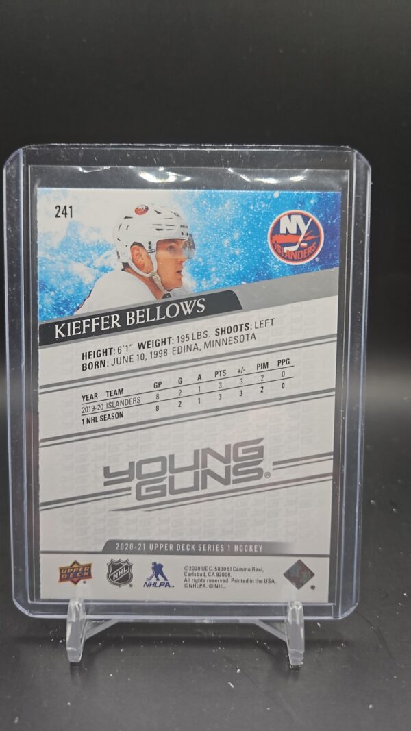 2020-21 Upper Deck Series 1 #241 Kieffer Bellows Young Guns - Image 2