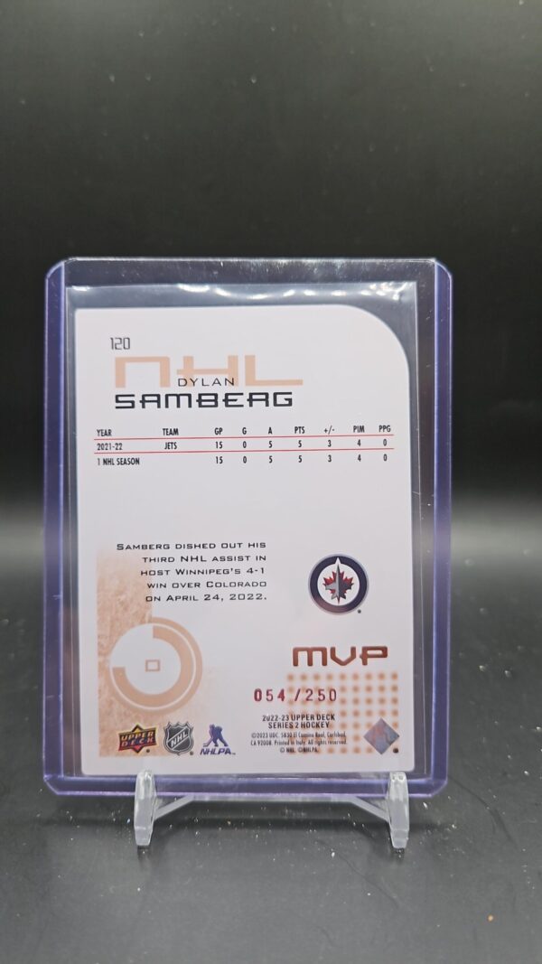 Dylan Samberg 22-23 UD Serie 2 MVP Colors & Contours #120 /250 - Image 2