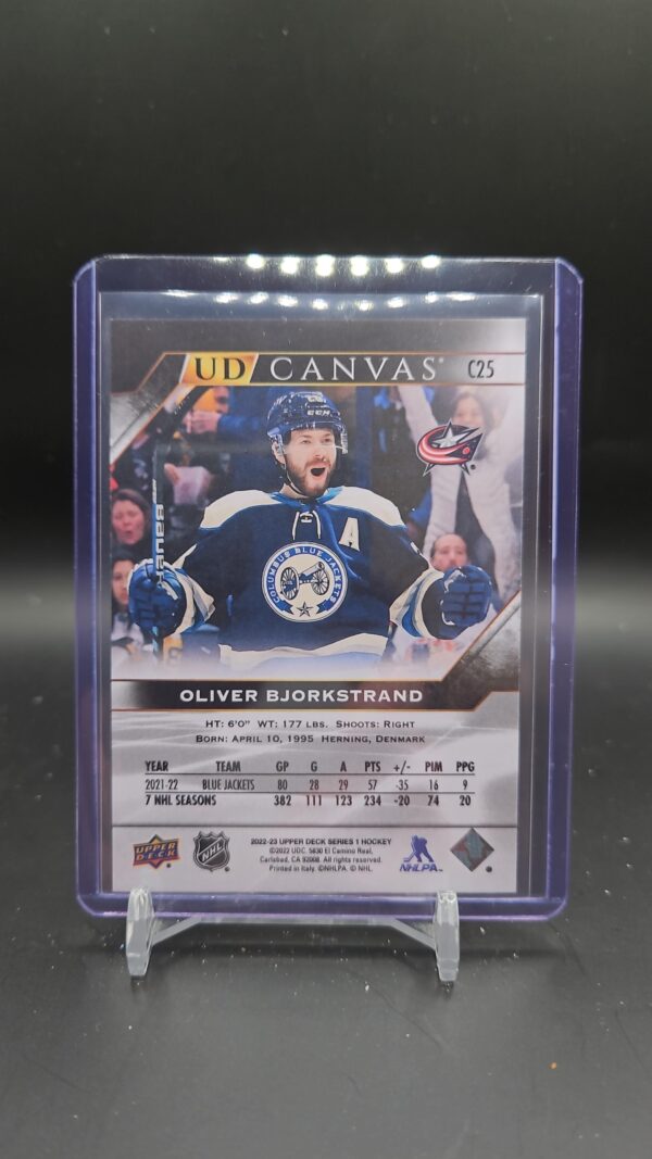 2022-23 Upper Deck Series 1 Oliver Bjorkstrand Black & White Canvas#C25 - Image 2