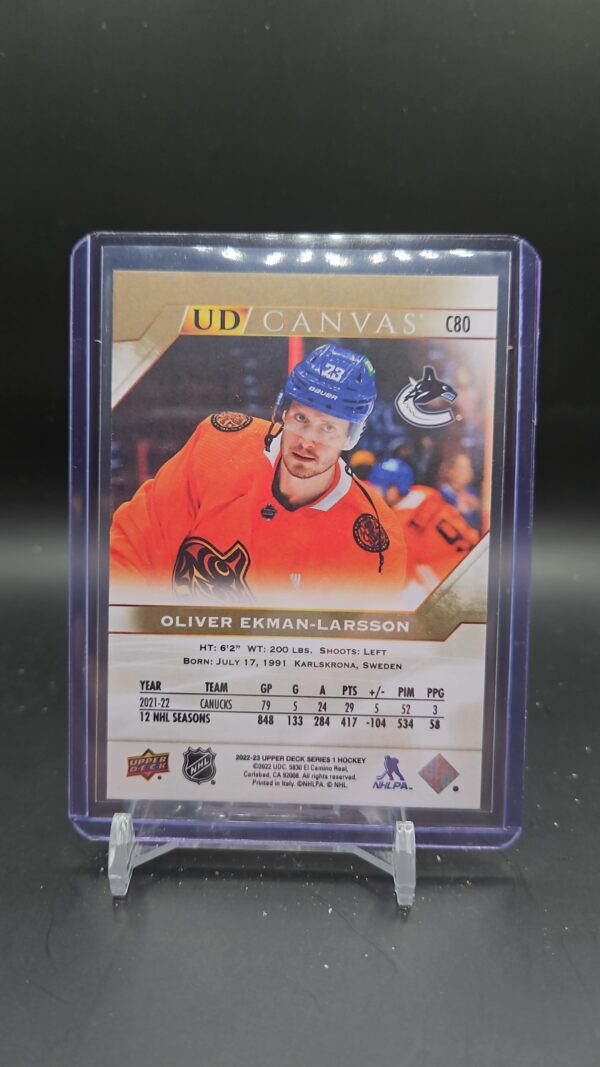 2022-23 Upper Deck Series 1 UD Canvas C80 Oliver Ekman-Larsson - Image 2