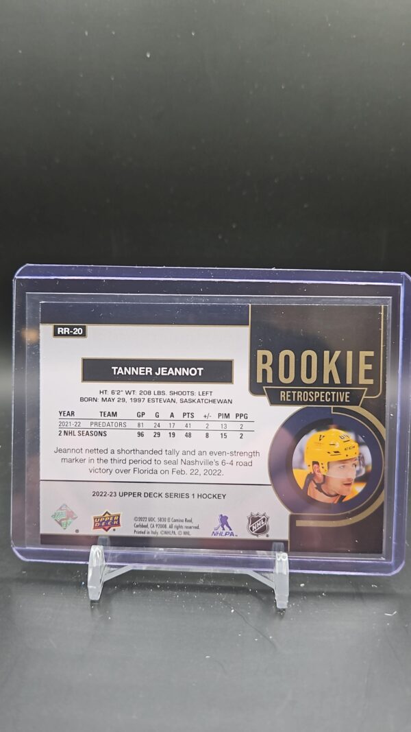 2022-23 Upper Deck Rookie Retrospective Gold Tanner Jeannot #RR-20 - Image 2