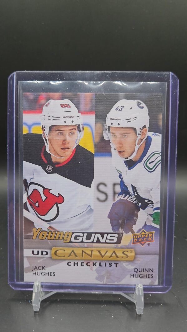 2019 Upper Deck Canvas Young Guns Checklist Jack Quinn Hughes #C240