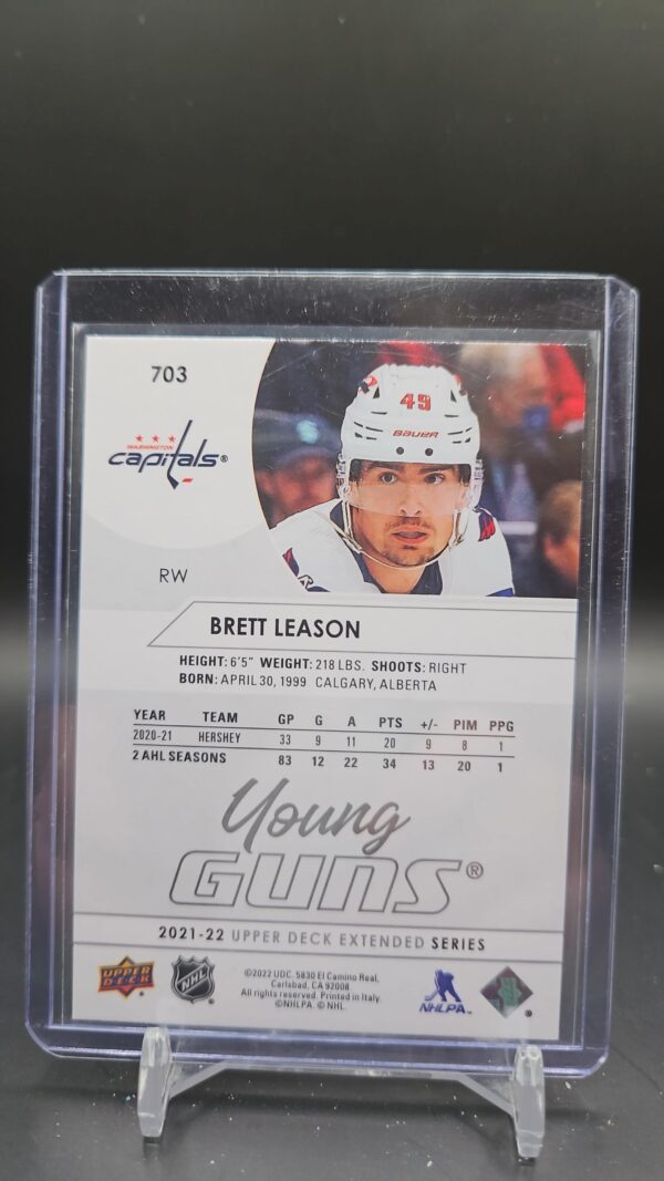 2021-22 Upper Deck Young Guns #703 Brett Leason - Image 2