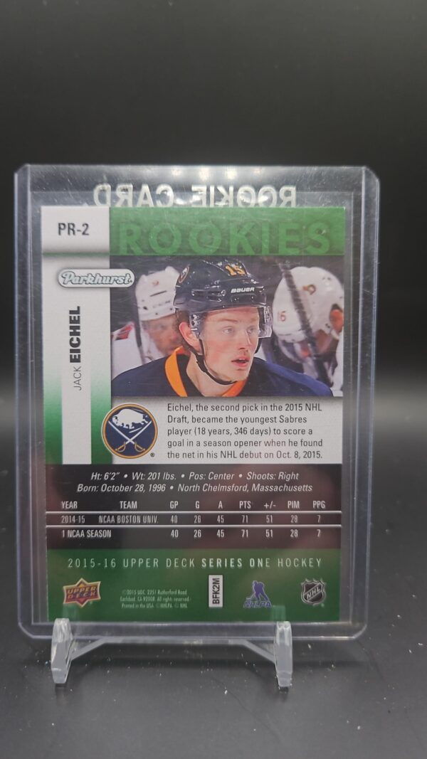 2015-16 Upper Deck Jack Eichel Parkhurst Rookies Base Green #PR-2 - Image 2