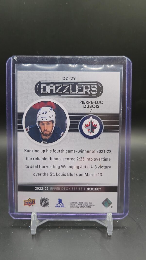 2022-23 22/23 Upper Deck Dazzlers BLUE DZ-29 Pierre-Luc Dubois Winnipeg Jets - Image 2