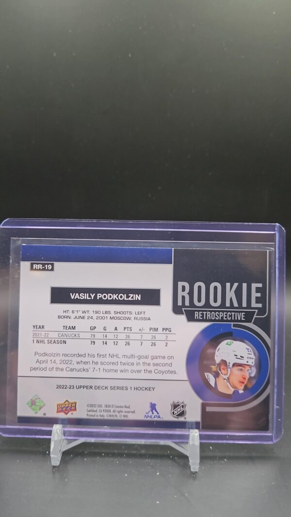 2022-23 Upper Deck Rookie Retrospective #RR-19 - VASILY PODKOLZIN - Image 2