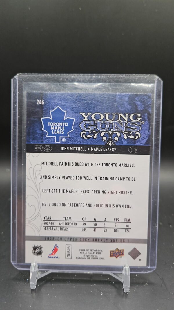 2008-09 Upper Deck Young Guns #246 John Mitchell - Image 2
