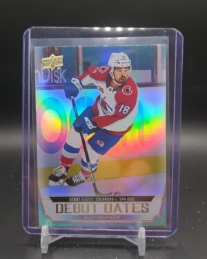 2022-23 Upper Deck Series 1 Debut Dates gold #DD-7 Alex Newhook Colorado Avalanche