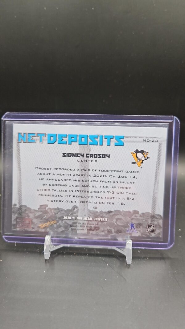 2020 Skybox Metal Universe #ND-23 Sidney Crosby Net Deposits - Image 2