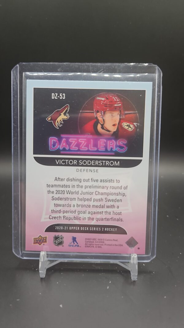 2020-21 UPPER DECK SERIES 2 GREEN DAZZLERS DZ-53 VICTOR SODERSTROM - Image 2