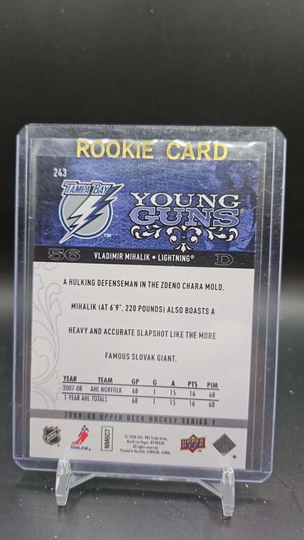 2008-09 Upper Deck Young Guns Rookie #243 Vladimir Mihalik - Image 2