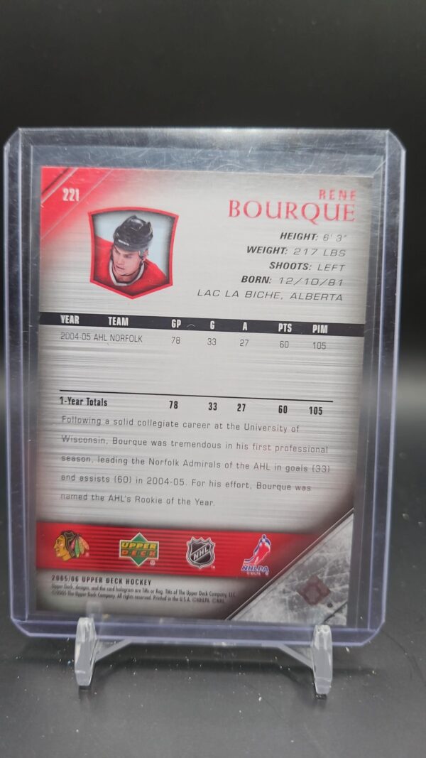 2005-06 Upper Deck Young Guns Rene Bourque Chicago #221 - Image 2