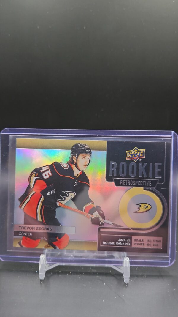 Trevor Zegras 2022-23 Upper Deck Rookie Retrospective Gold #RR-14 Anaheim DUCKS