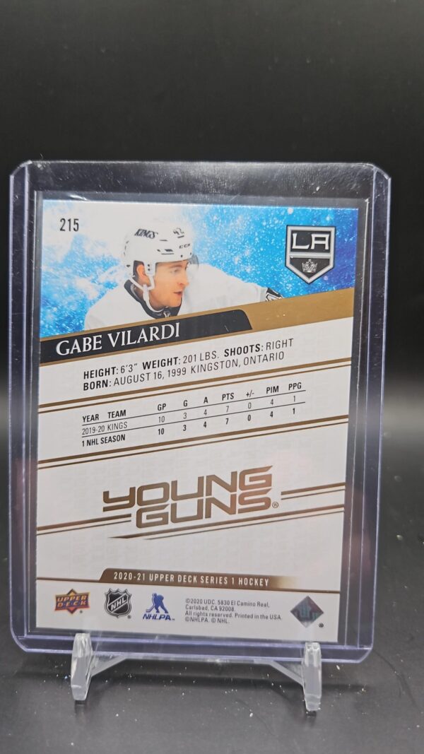 2020-21 Upper Deck Young Guns Silver Foil Gabe Vilardi #215 - Image 2