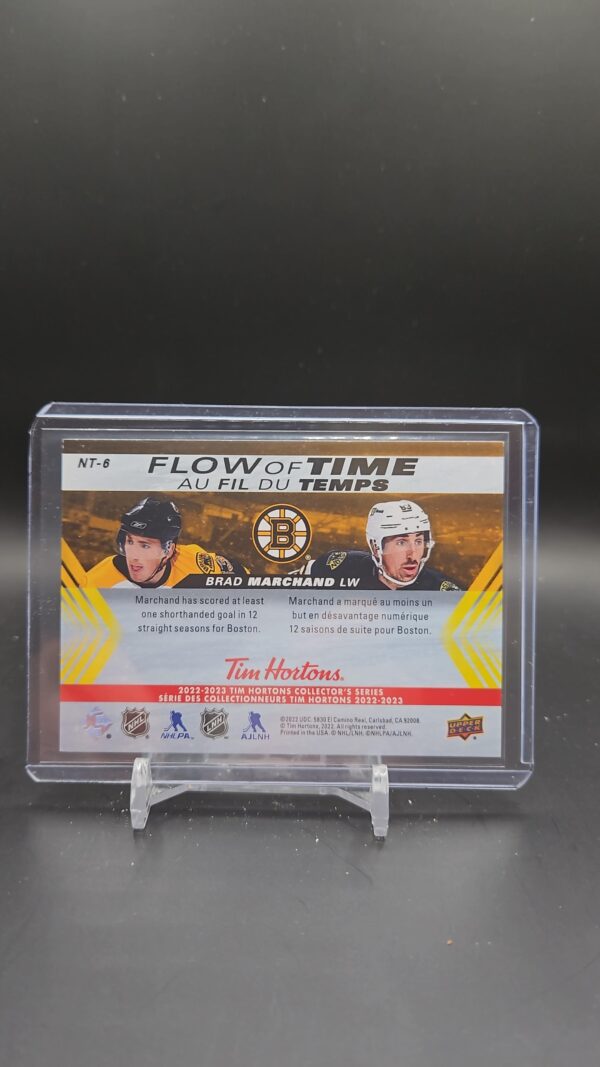 2022-23 Upper Deck Tim Hortons Flow of Time #NT6 Brad Marchand - Image 2