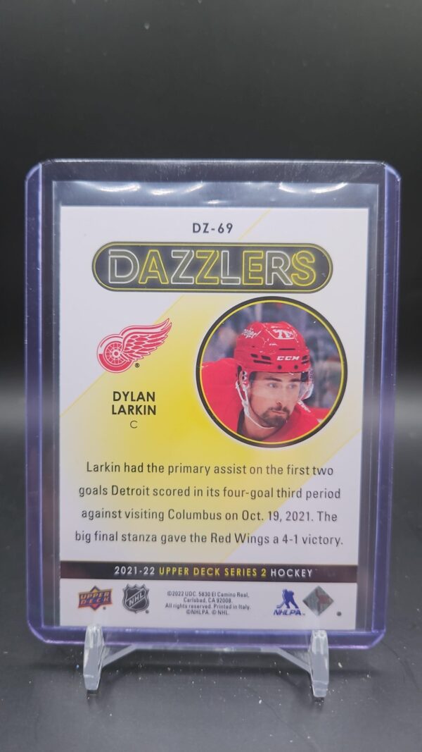 2021-22 Upper Deck Dazzlers Blue #DZ-69 Dylan Larkin - Image 2