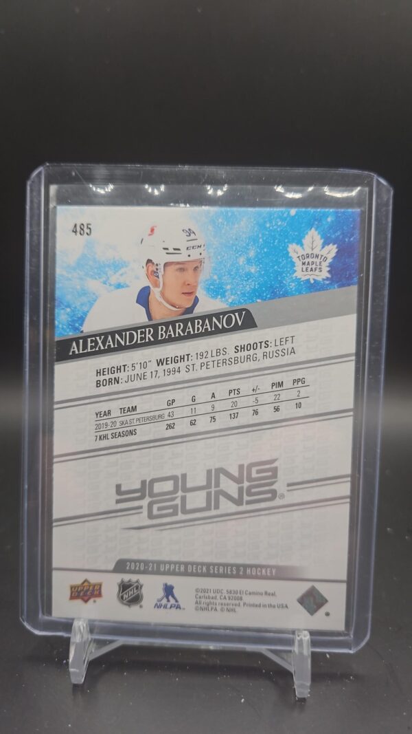 2020-21 Upper Deck Young Guns Rookie #485 Alexander Barabanov - Image 2
