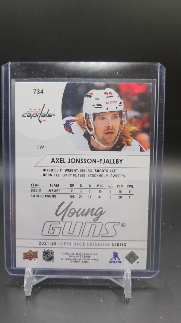 Axel Jonsson-Fjallby Young Guns 2021-22 Extended Series #734 - Image 2