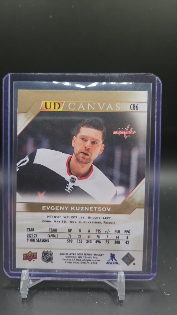 Evgeny Kuznetsov 2022-23 Upper Deck Series 1 UD Canvas #C86 Capitals - Image 2