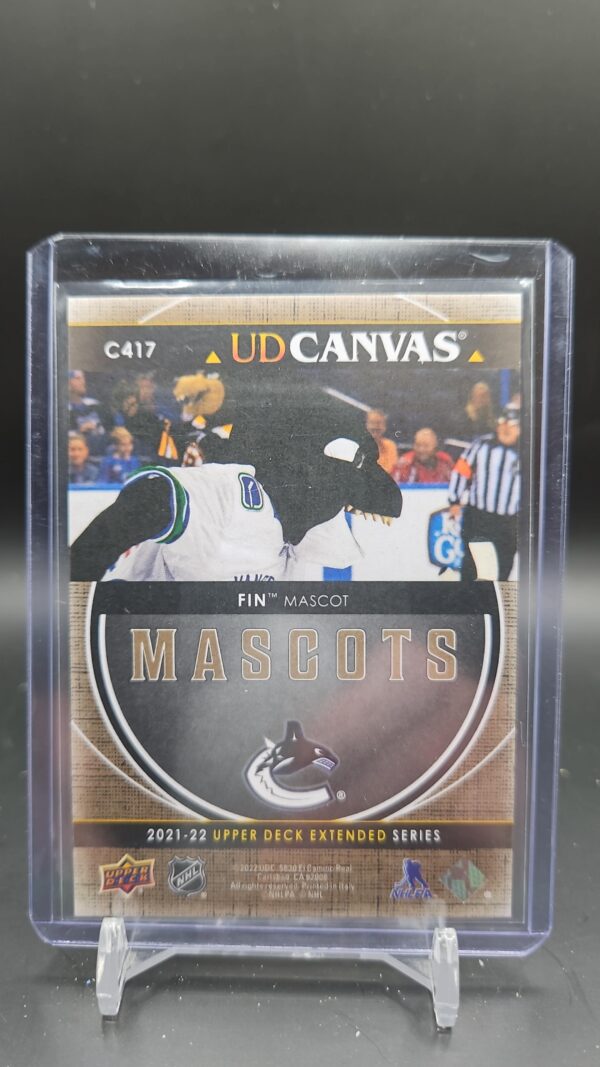 2021-22 Upper Deck Mascots Canvas #C417 Fin The Whale - Vancouver Canucks - Image 2