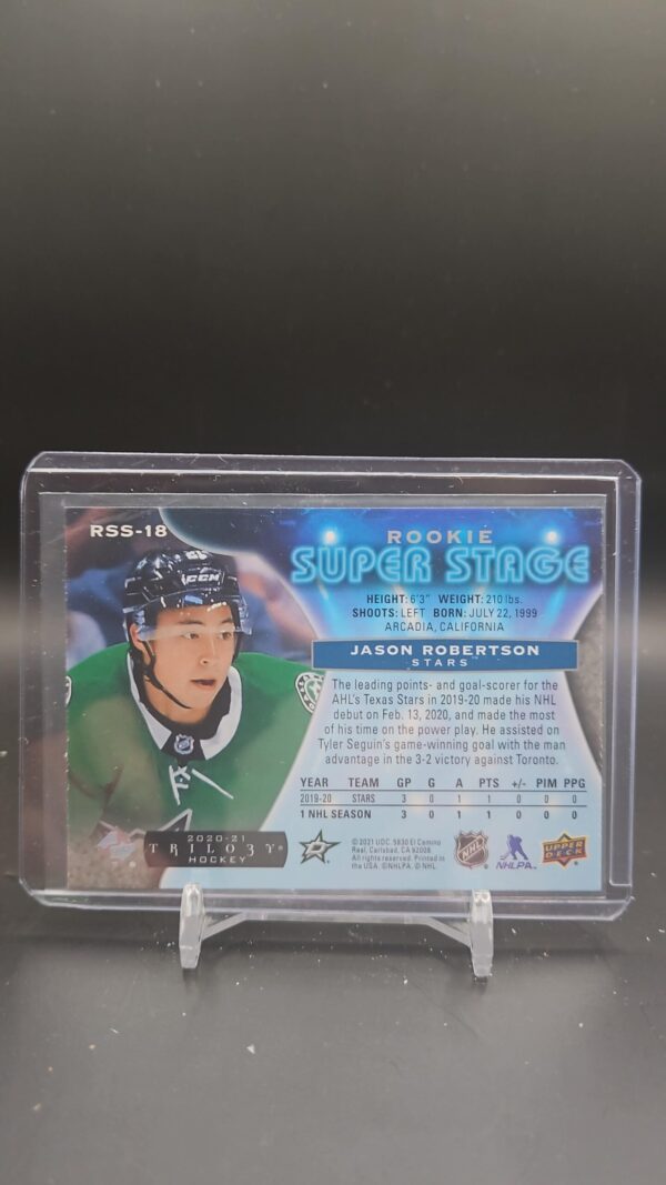 2020-21 Upper Deck Trilogy Rookie Super Stage #RSS-18 Jason Robertson Dallas - Image 2