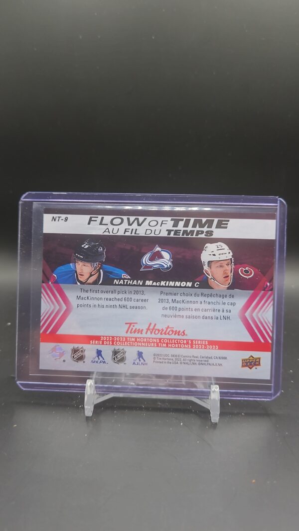 2022-23 Upper Deck Tim Hortons Flow of Time NT-9 Nathan MacKinnon Avalanche - Image 2