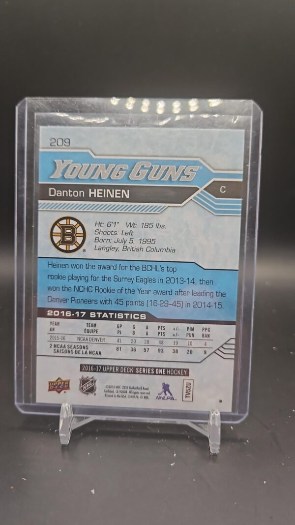 2016-17 Upper Deck Danton Heinen Young Guns #209 - Image 2