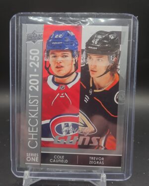 2020-21 Upper Deck Series 1 Young Guns Checklist Cole Caufield Trevor Zegras