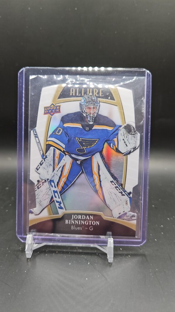 2019-20 Upper Deck Allure Jordan Binnington White Rainbow Blues #48