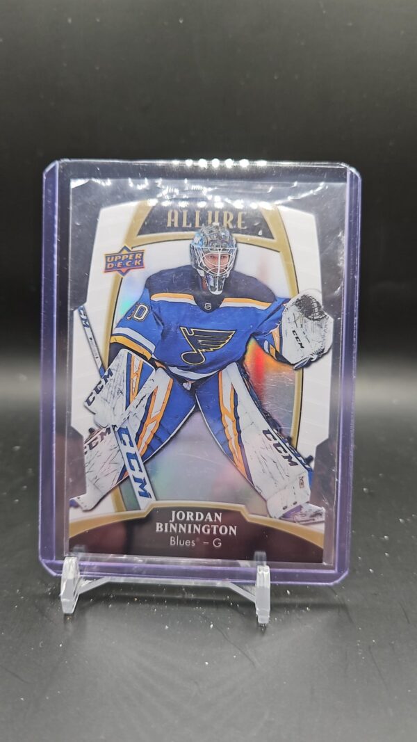 2019-20 Upper Deck Allure Jordan Binnington White Rainbow Blues #48