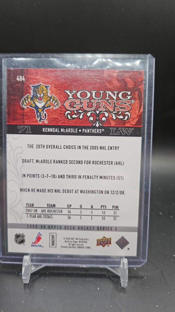 2008-09 Upper Deck Young Guns Rookie #484 Kenndal McArdle - Image 2