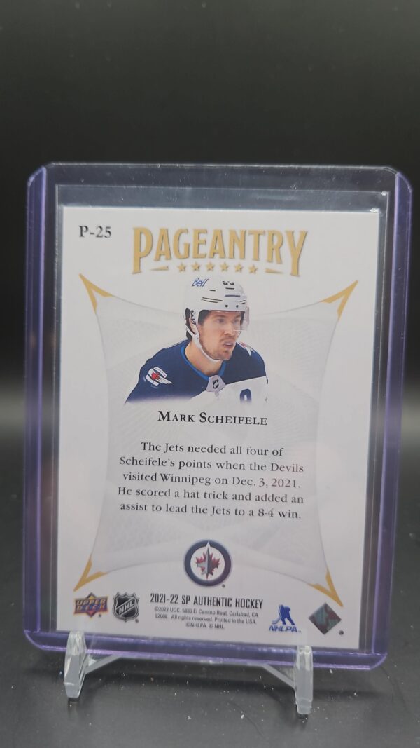 2021-22 SP Authentic Pageantry Mark Scheifele Winnipeg Jets #P-25 - Image 2