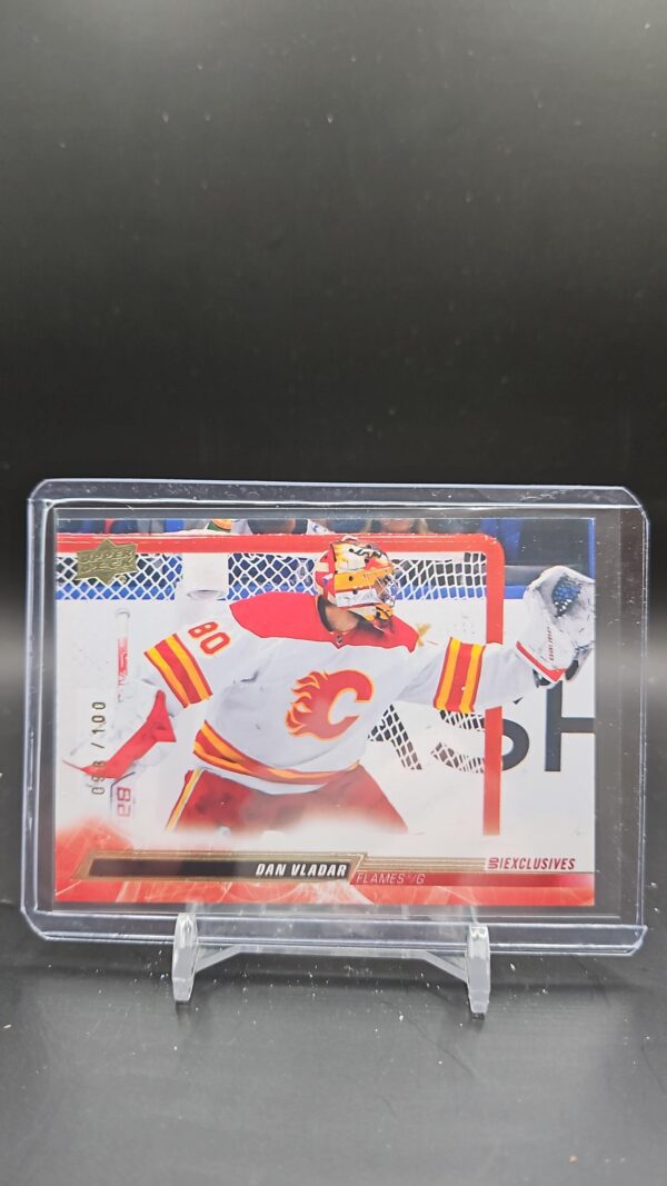 2022-23 Upper Deck Series 2 Dan Vladar #282 EXCLUSIVES /100 Calgary Flames